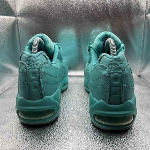Size 8 Nike Air Max 95 Essential Teal Turquoise Womens Lace-Up Running Sneakers - Picture 9 of 11